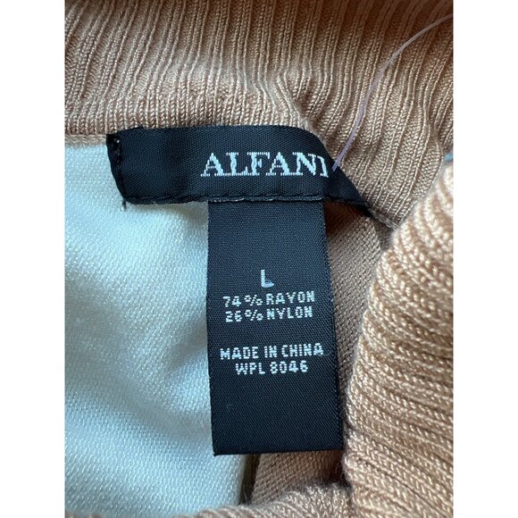 Alfani Sweater Size Large Cape Poncho Pullover Colorblock Beige Gray Nude Cozy - Picture 4 of 7